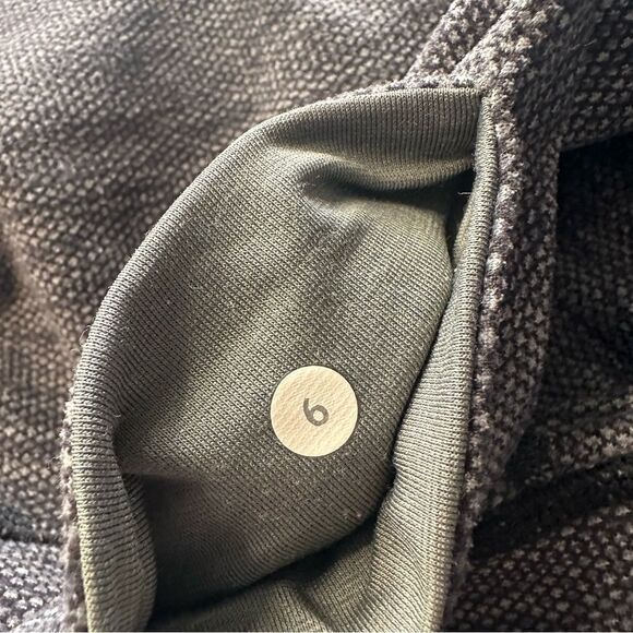 Lululemon Knit Herringbone Wunder Under full length black gray Leggings 6 - Picture 11 of 11